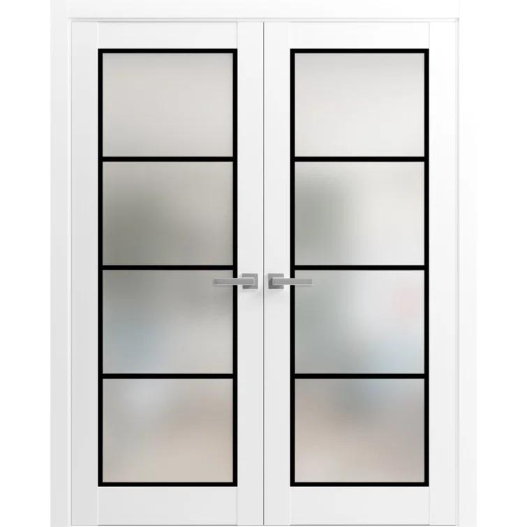 SARTODOORS 2132 Solid + Manufactured Wood Paneled French Doors