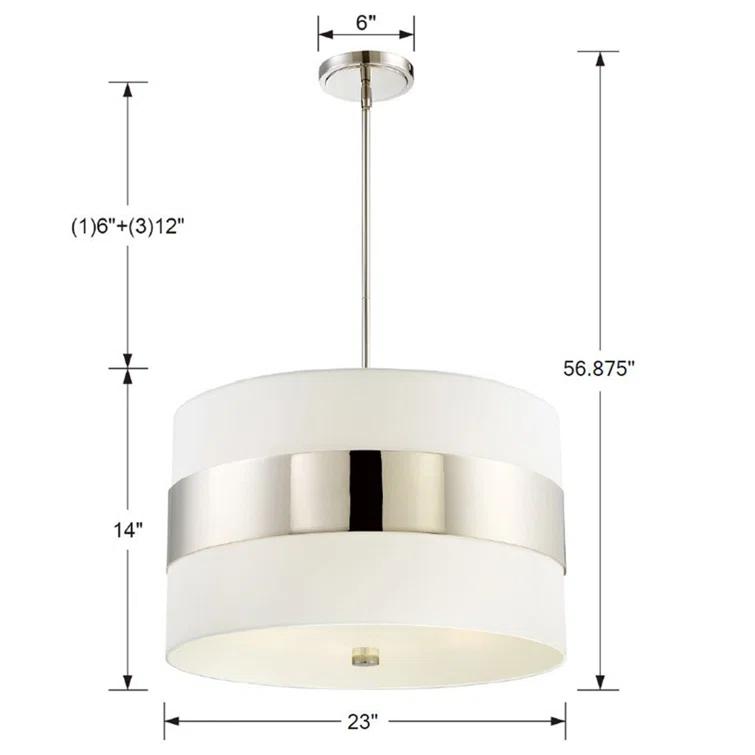 Five Light Chandelier In Classic Style 23 Inches Wide By 21 Inches High-Polished Nickel Finish Crystorama Lighting 297-Pn