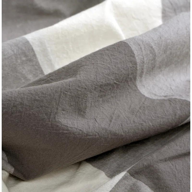 Home Soft Things 3 Piece Gingham Cotton  Duvet Cover Set