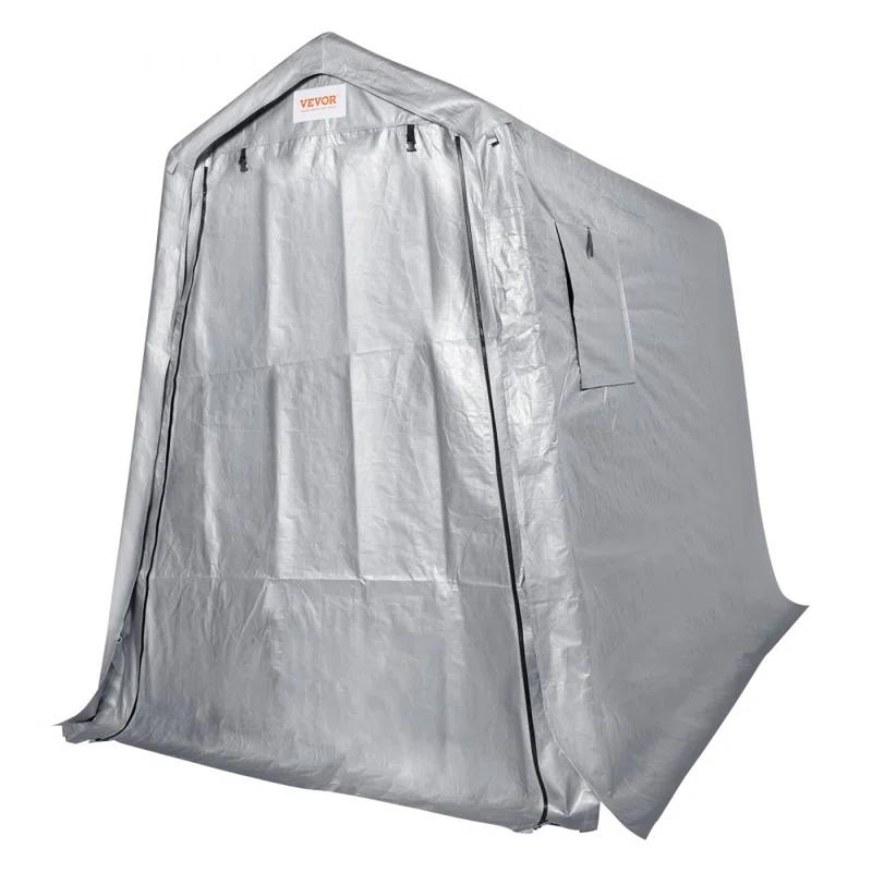VEVOR Heavy Duty Waterproof 6 ft. W x 8 ft. D Polyethylene Portable Storage Shed | Wayfair