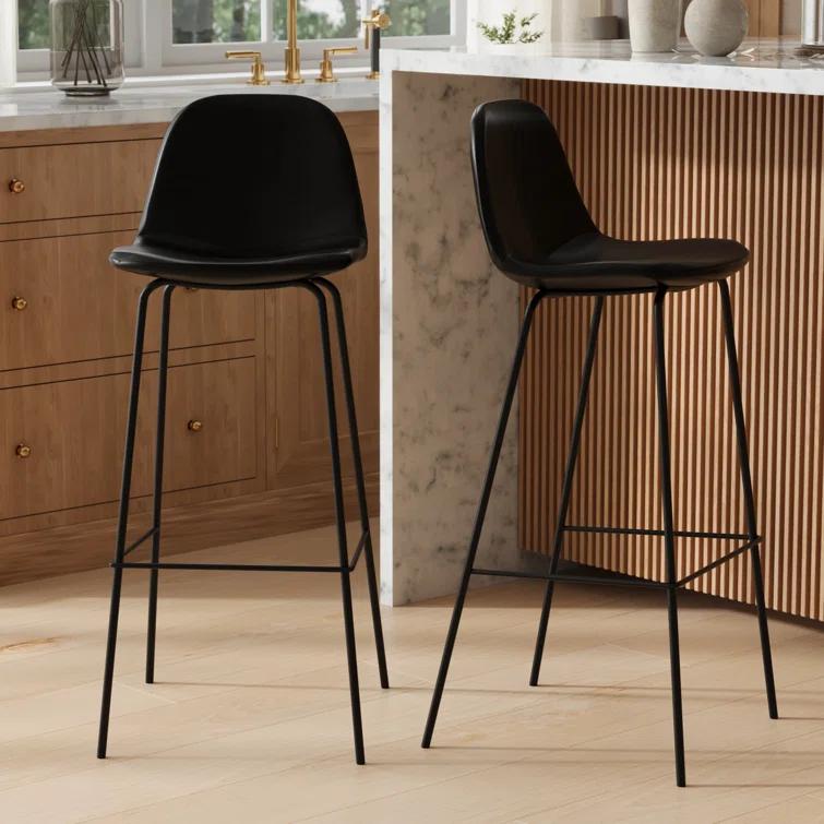 Kody Vegan Leather Bar & Counter Stool (Set of 2)