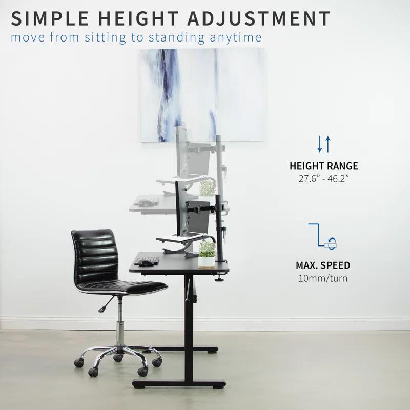 Vivo 55" x 24" Crank Height Adjustable Desk