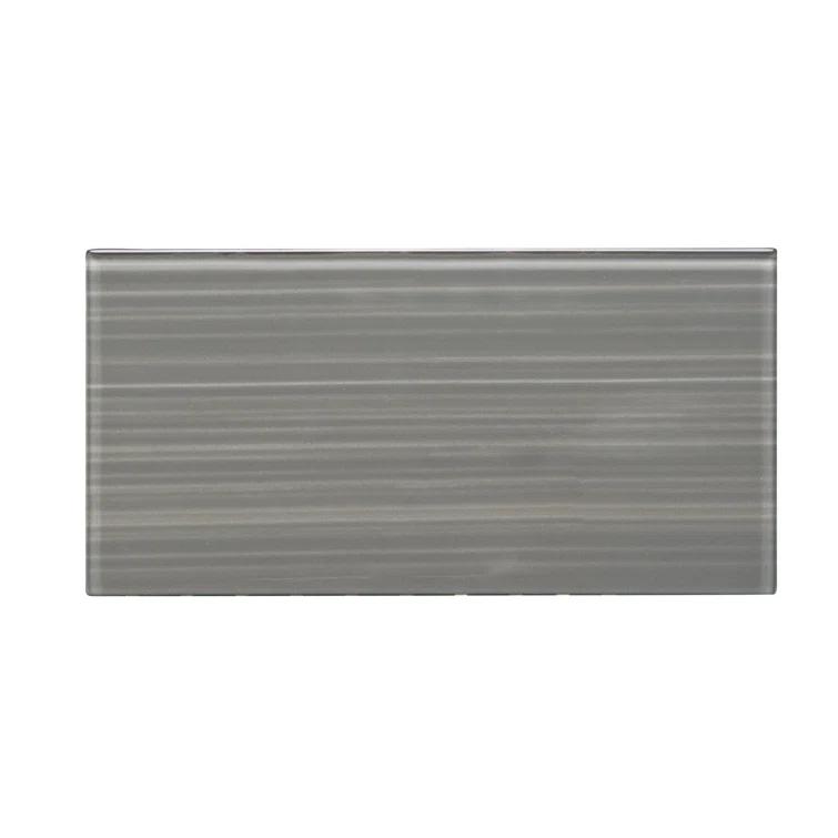 WS Tiles® Hand Painted Series 3'' W x 6'' L Glass Peel and Stick Subway Tile