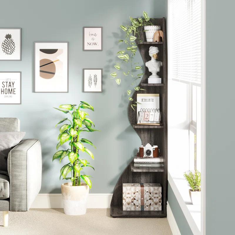 Millwood Pines Arhab Corner Bookcase