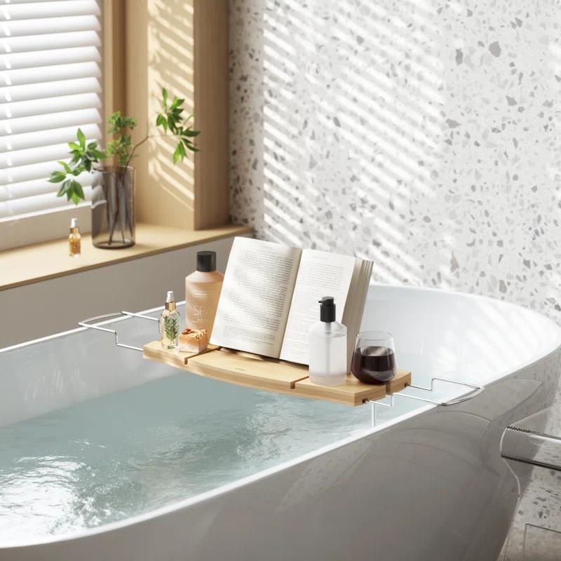 Aquala Freestanding Bamboo Bath Caddy