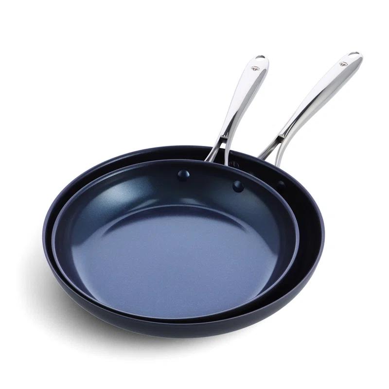 Blue Diamond Hard Anodized Nonstick 2pc Fry Pan Set, 10" & 12"