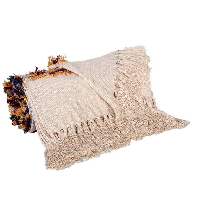 Parkland Collection Best Handloomed Multi Cotton Slub Throw (50” x 60”) from Parkland Collection | Wayfair