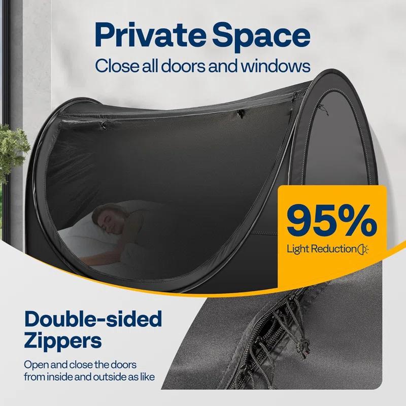 Polyester Pop-Up Privacy Bed Canopy Twin Size