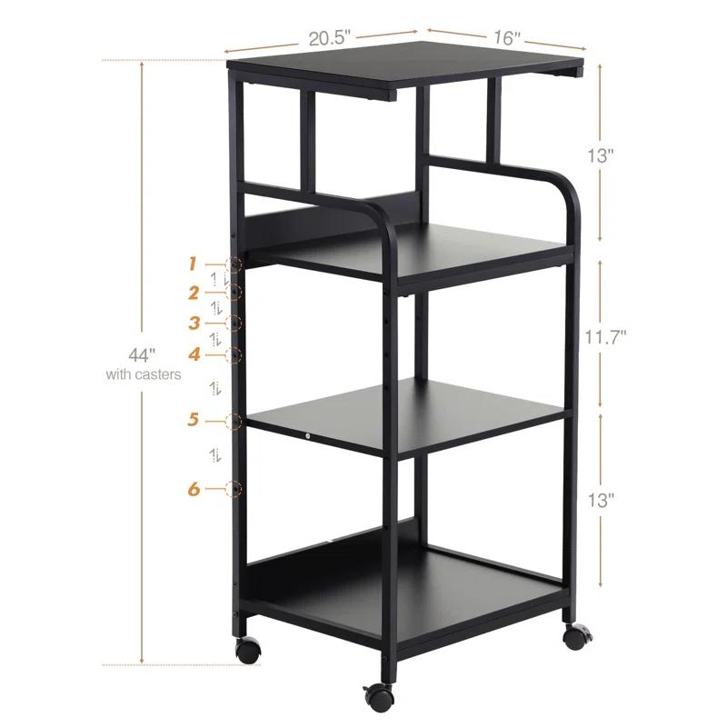 44'' H x 20.5'' W Printer Stand with Wheels