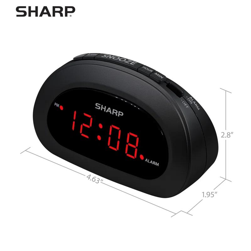 Sharp Sharp Small Digital Alarm Clock with Snooze and Battery Backup
