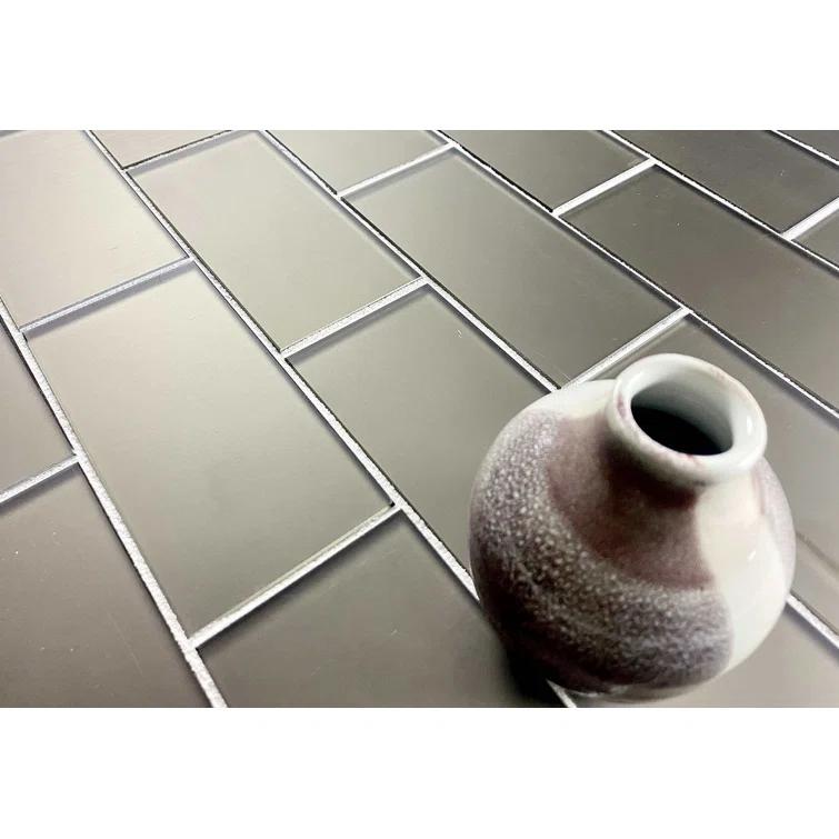 Abolos Forever Matte 3 in. x 6 in. Diamond Grade Glass Straight Edge Subway Decorative Kitchen & Bathroom Wall Tile