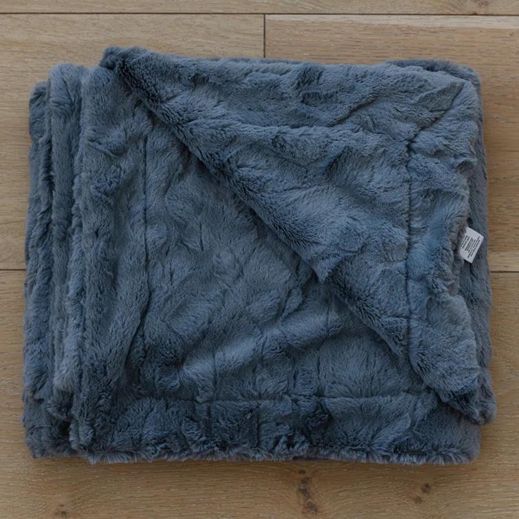 Graced Soft Luxuries Double Sided Faux Fur Throw Blanket, Multiple Colors