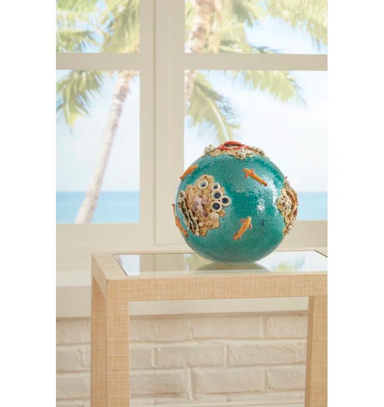 Wildwood Coastal Glass Top End Table