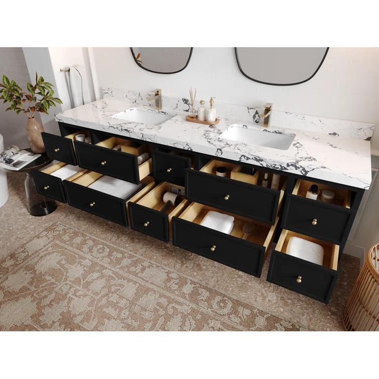Willow Collections Roswell Floating 84'' Double Bathroom Vanity with Top