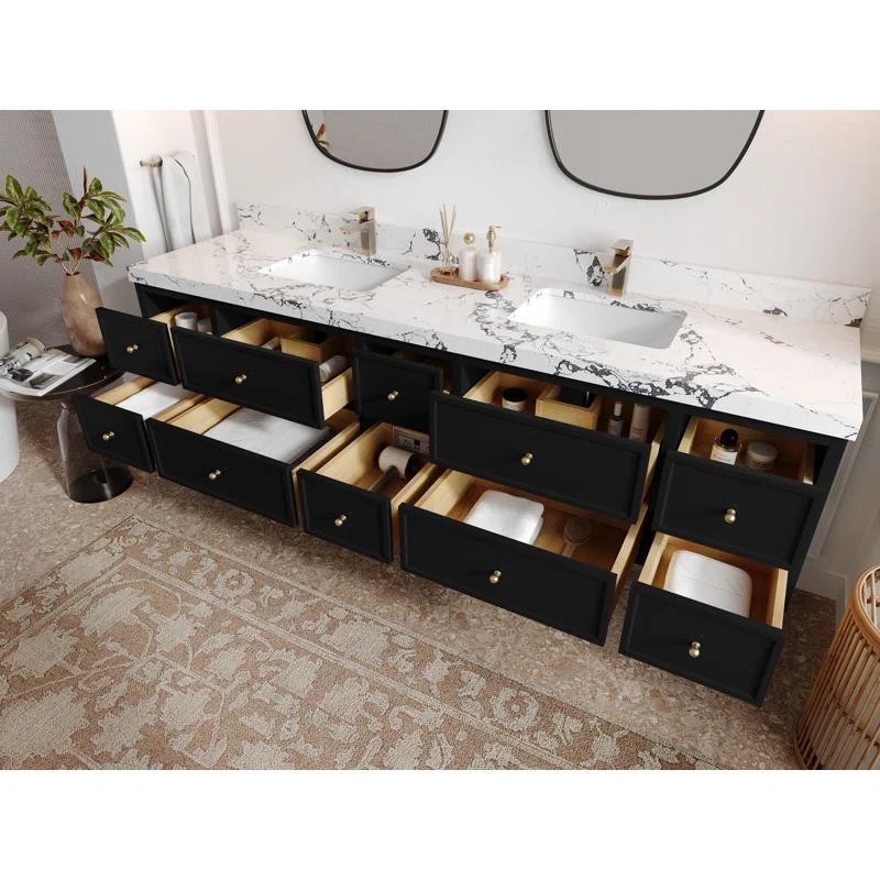 Willow Collections Roswell Floating 84'' Double Bathroom Vanity with Top