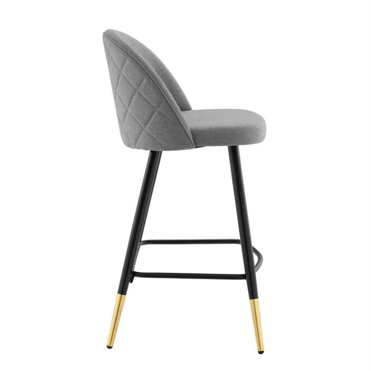 Everly Quinn Cordial Performance Velvet Counter Stools (Set of 2)