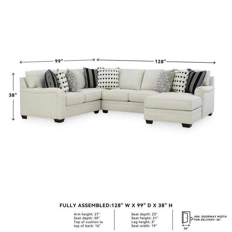 Wildon Home® Genneth 4 - Piece Upholstered Sectional