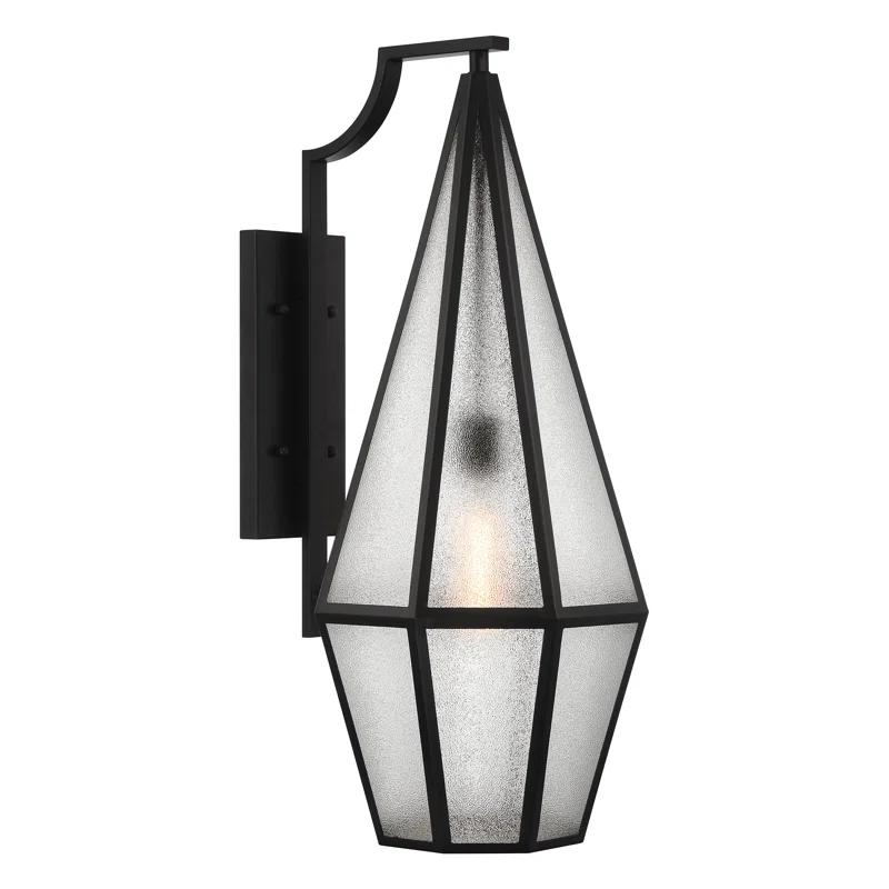 Savoy House Peninsula 1-Light Outdoor Wall Lantern in Matte Black