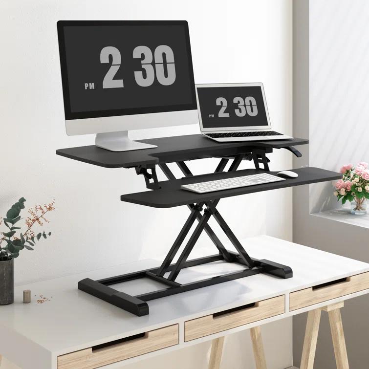 FlexiSpot Desk Converter with Removable Keyboard Tray