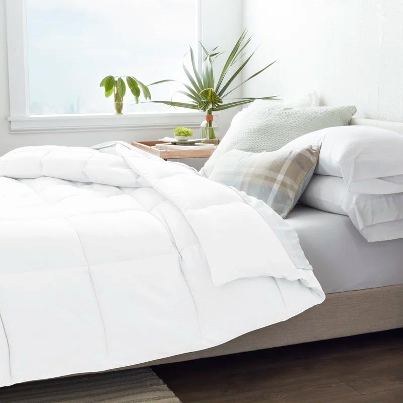 Twin White Down Alternative Microfiber Comforter Set