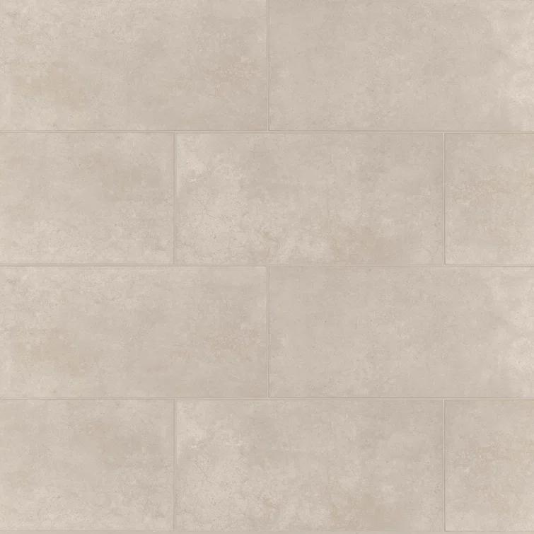 Bedrosians Materika 12" x 24" Porcelain Concrete Look Wall & Floor Tile (Set of 6)