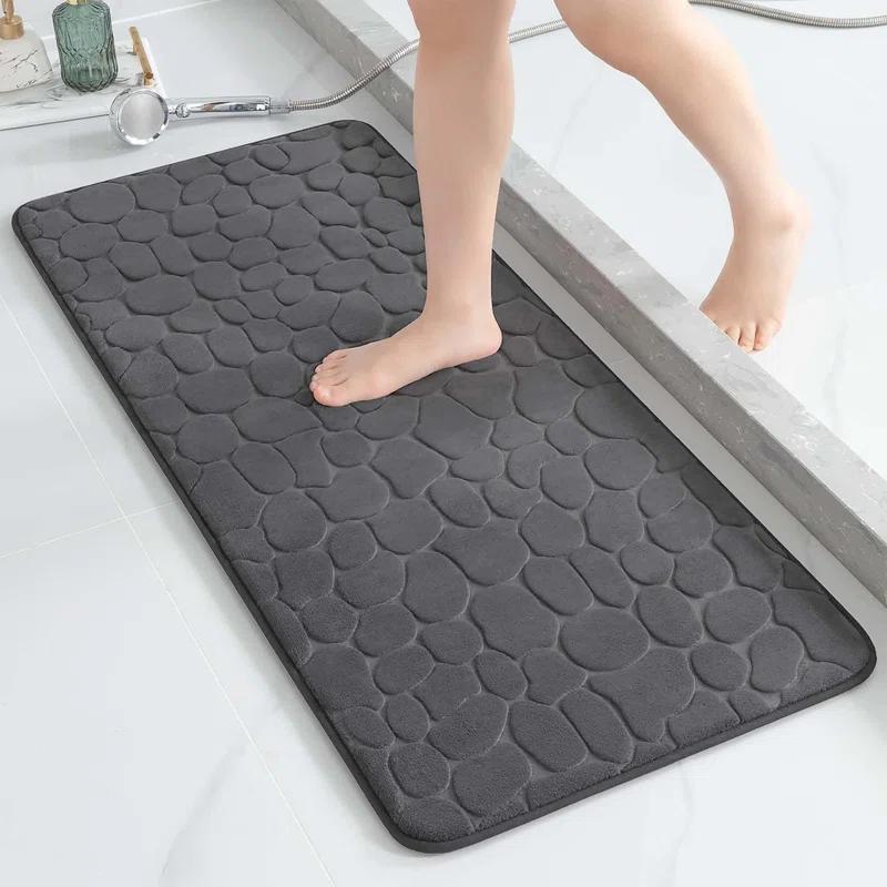 Evideco Pebble Runner Mat - Memory Foam - 48"L x 18"W for Kitchen, Bathroom and more