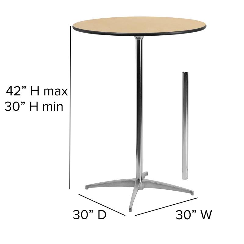 Flash Furniture Marrel Round Wood Cocktail Table with Columns by Flash Furniture