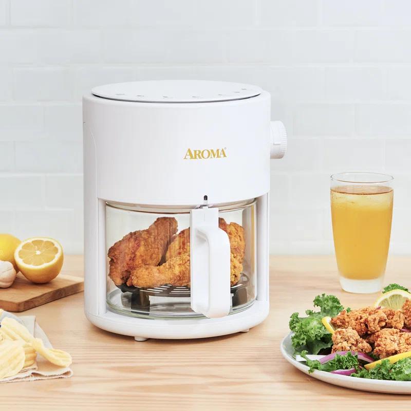 Aroma Aroma® Glass Air Fryer And Countertop Convection Oven (3 Quart)