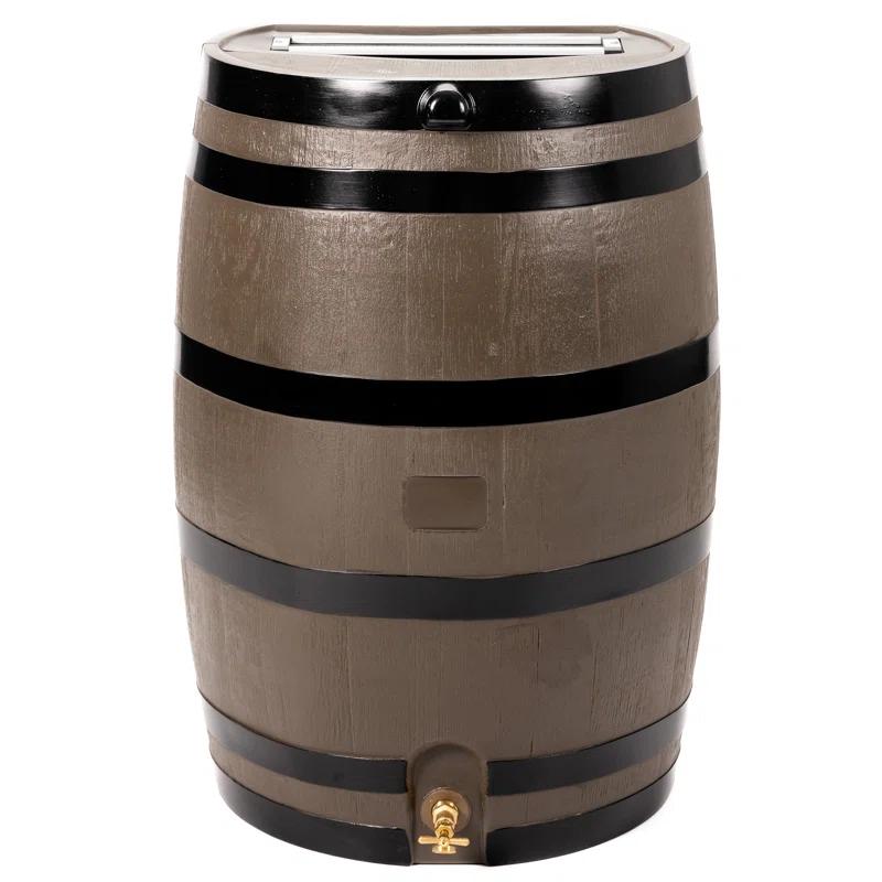 RTS Companies RTS Home Accents 50 Gallon Flat Back Rain Barrel