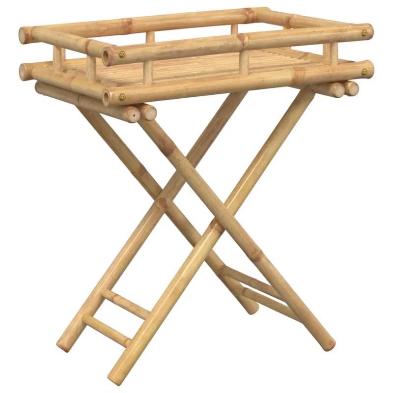 VidaXL Vidaxl Folding Tray Table 23.6"X15.7"X26.8" Bamboo
