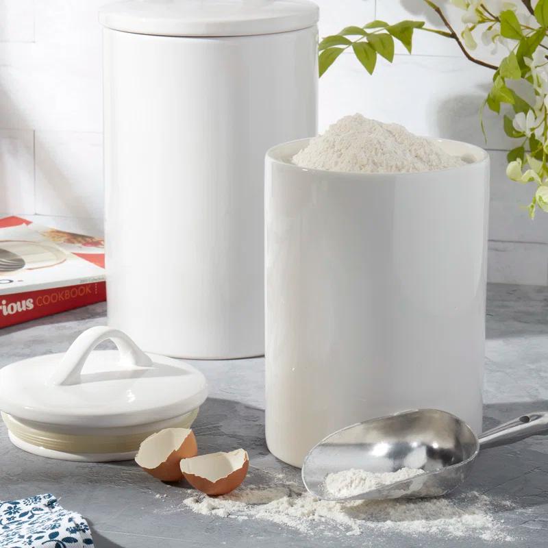 Denmark Denmark Tools for Cooks Stoneware Kitchen Canister White Bistro Collection