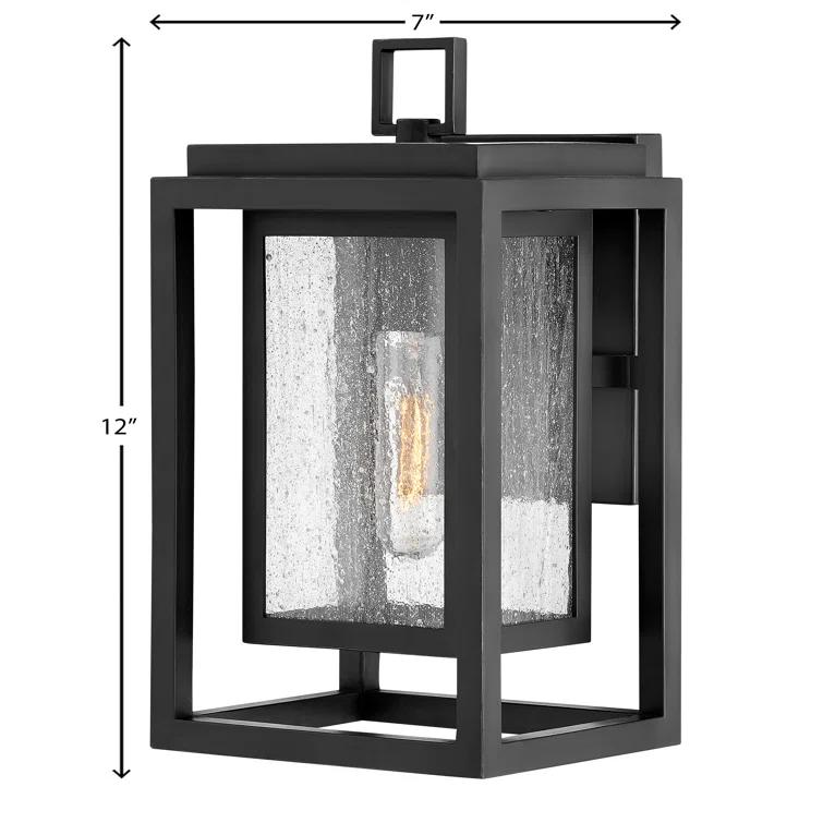 Hinkley Republic Seeded Glass Outdoor Wall Mount Lantern