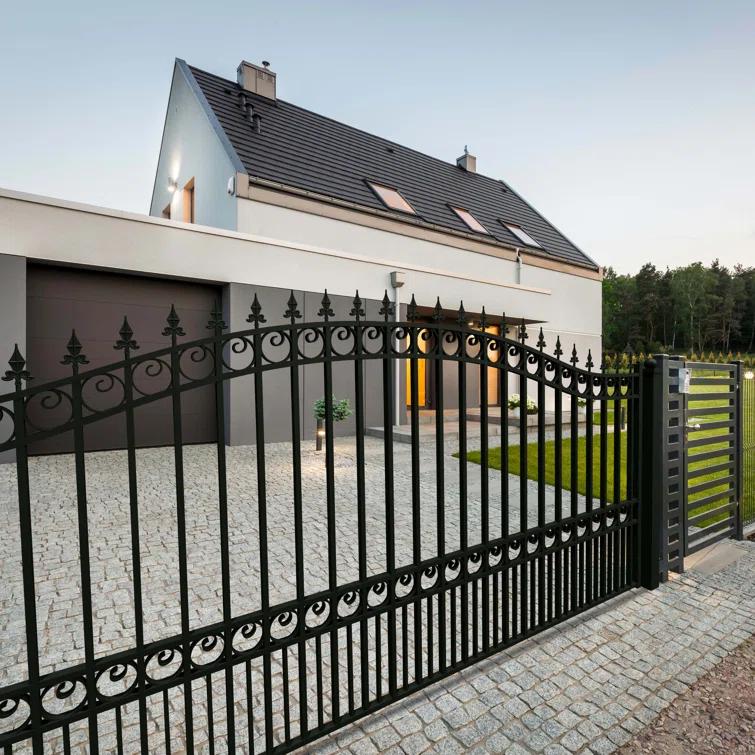 ALEKO Steel Single Swing Driveway Gate - LONDON Style