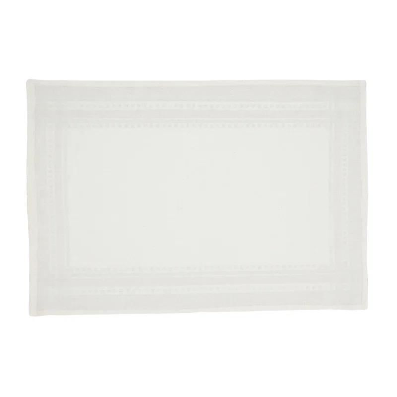 Joyful Holiday Stripe Placemat and Napkin Set (4 Placemats + 4 Napkins)