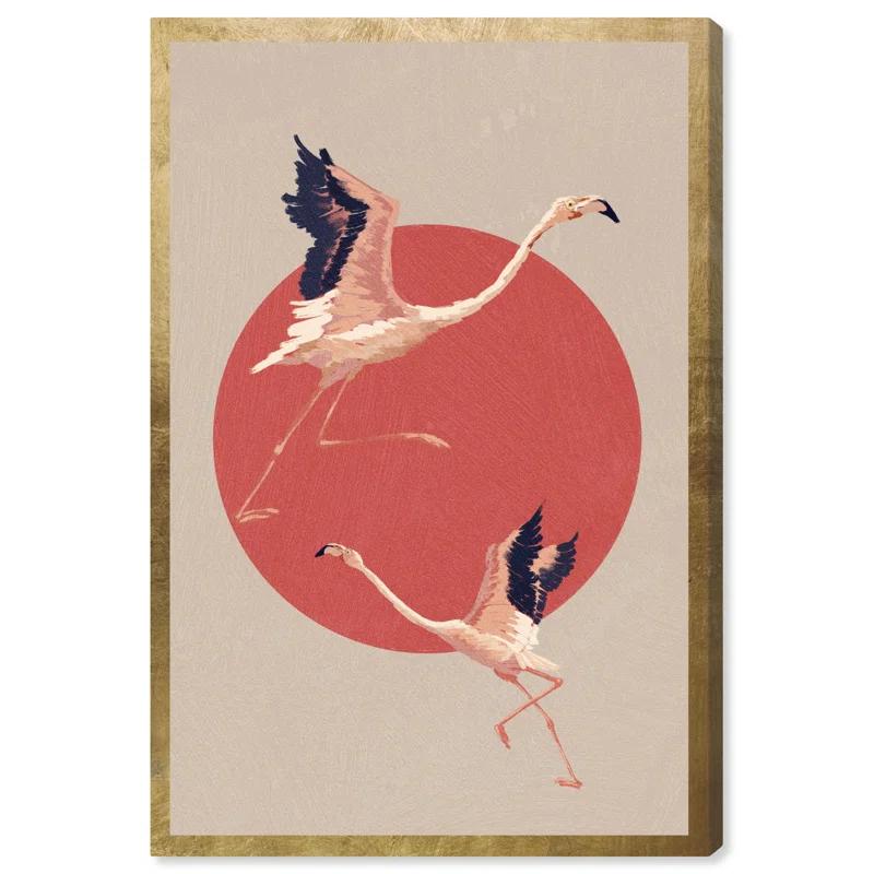 Art Remedy Sunrise Flock Canvas Retro Japanese Art Prints by Art Remedy