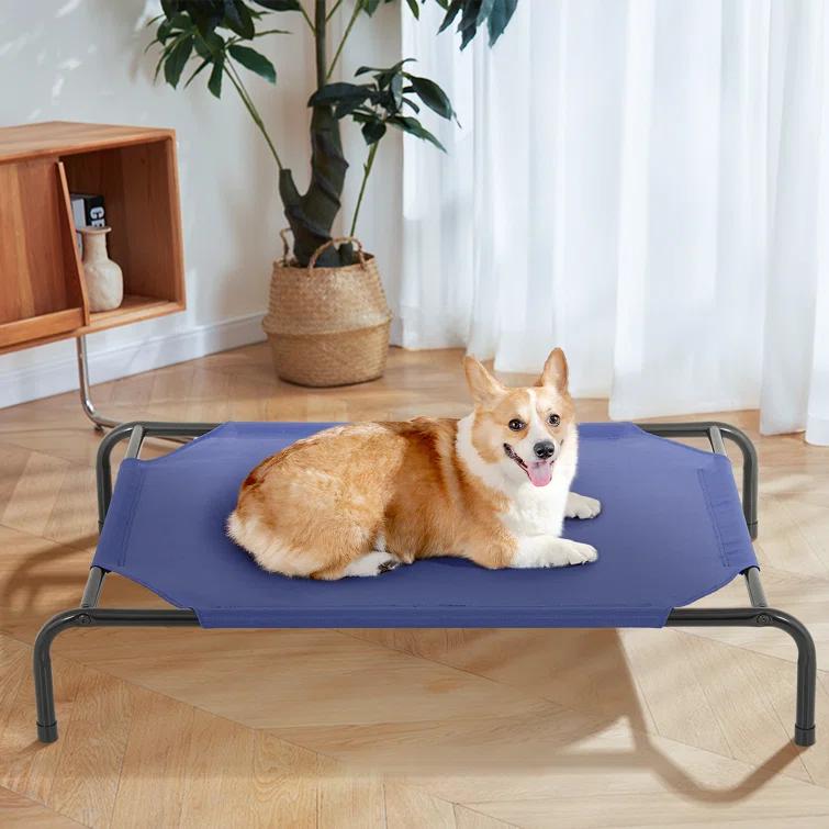 Tucker Murphy Pet™ Cooling Elevated Dog Bed, Portable Raised Pet Cot with Breathable Fabric and Alloy Steel Frame
