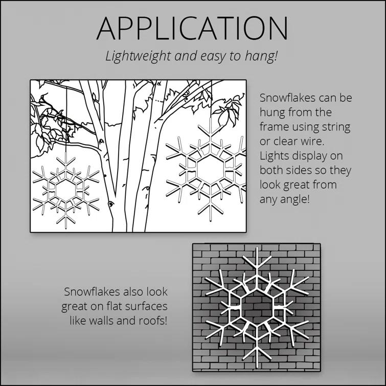 The Holiday Aisle® LED Folding Snowflake