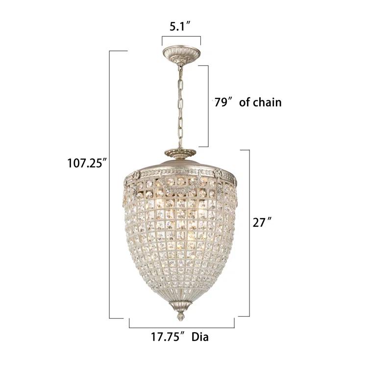 Rosdorf Park Kiyora 4 - Light Dimmable Tiered Chandelier