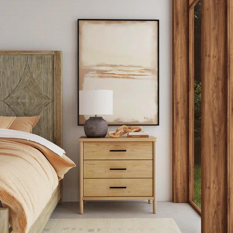 Butler Specialty Company Lennon 3 Drawer Rounded Leg Wood Dresser - Natural