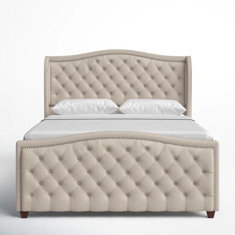 Coleman Upholstered Wingback Bed