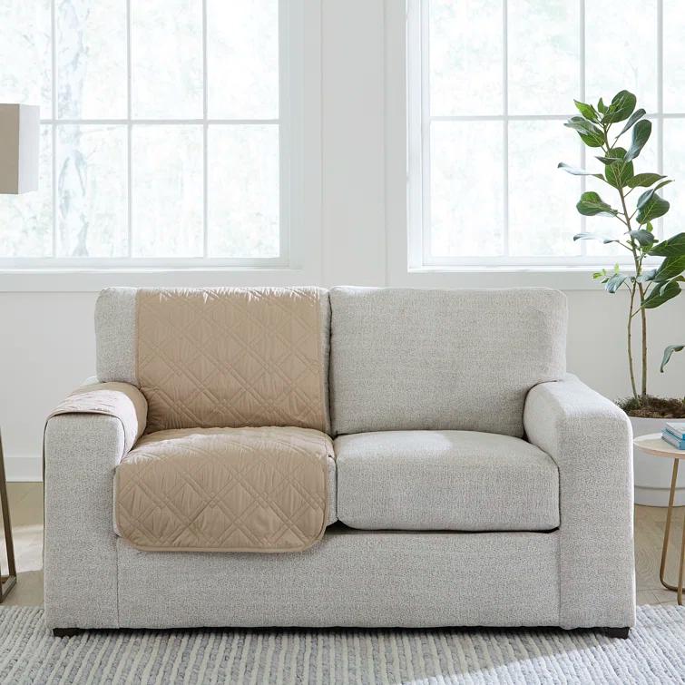 Sure Fit Polyester Box Cushion Sofa Slipcover