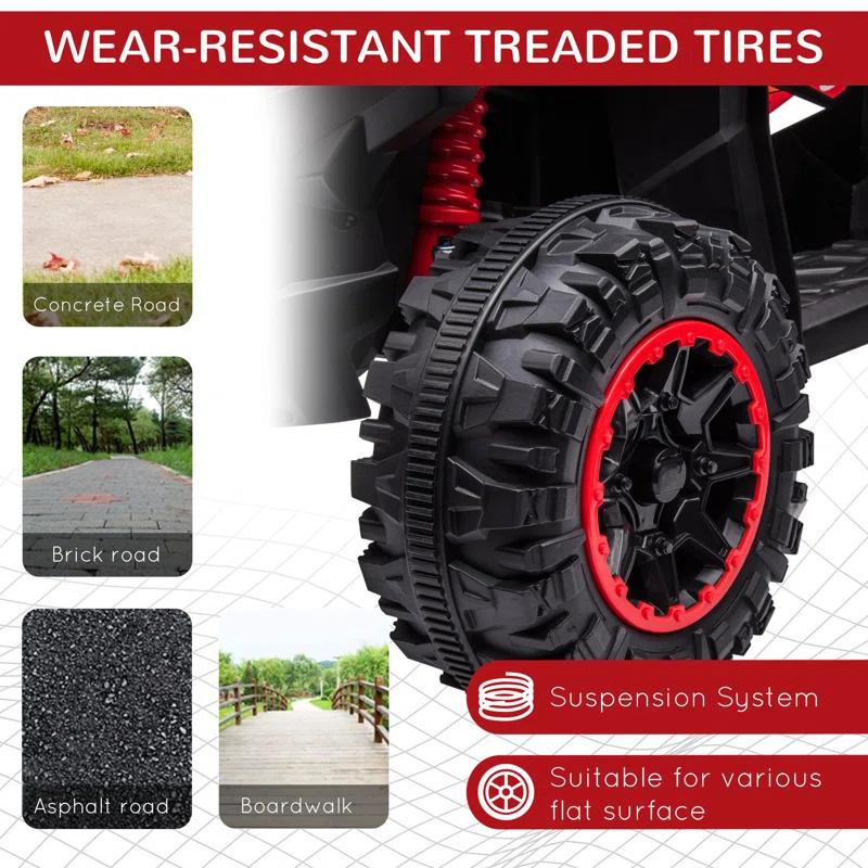 Aosom Aosom 12 Volt 1 Seater All-Terrain Vehicles Battery Powered Ride On