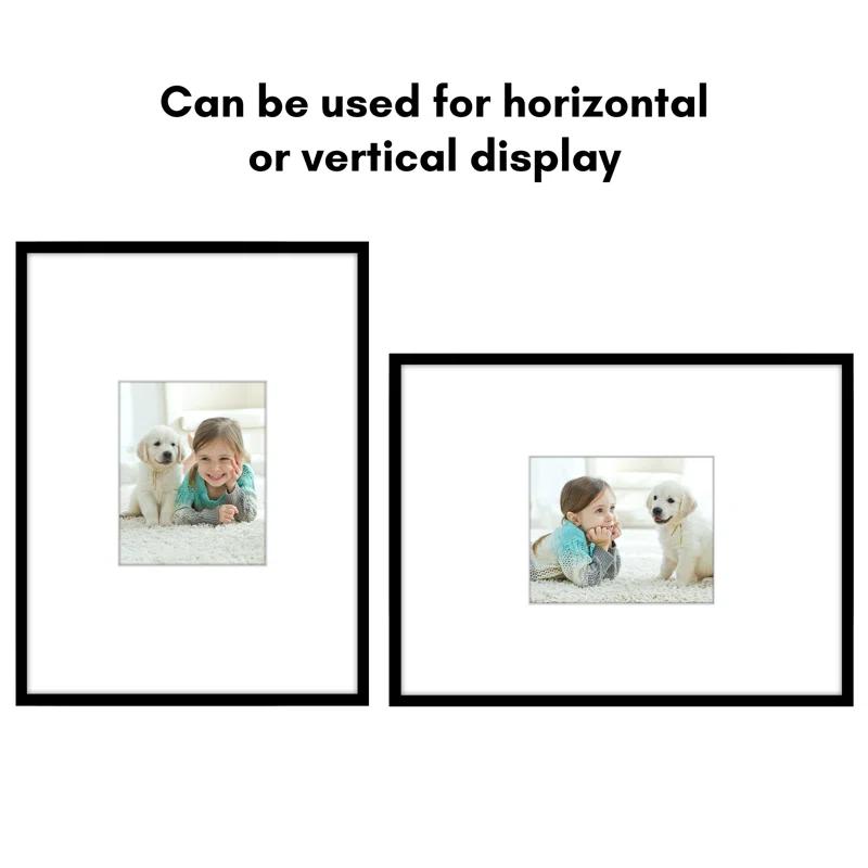 Americanflat Picture Frame with Oversized Mat - Gallery-Style Frames for Photos or Artwork - Multiple Sizes