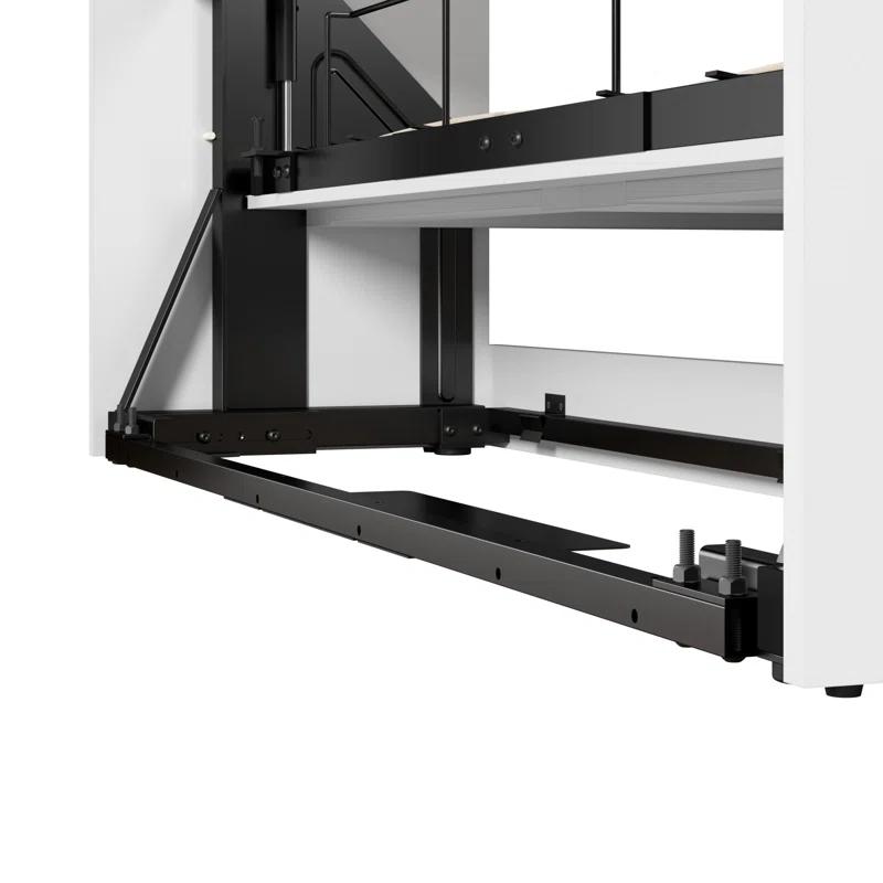 Bestar Edge Murphy Storage Bed and Shelving with Doors and Drawers