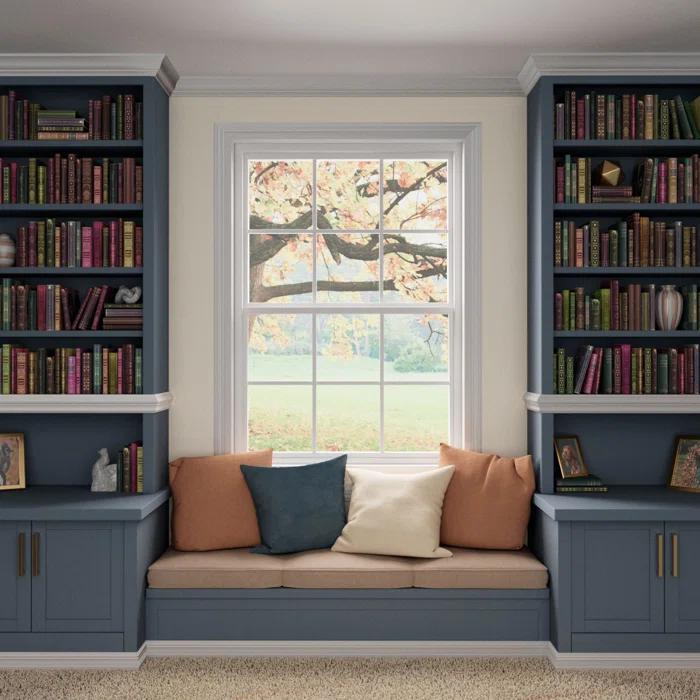 Ekena Millwork WM48 - Americraft Crown Moulding, 3 11/32"H x 2 5/8"P x 4 1/4"F x 96"L, Primed Finger-Joint Pine