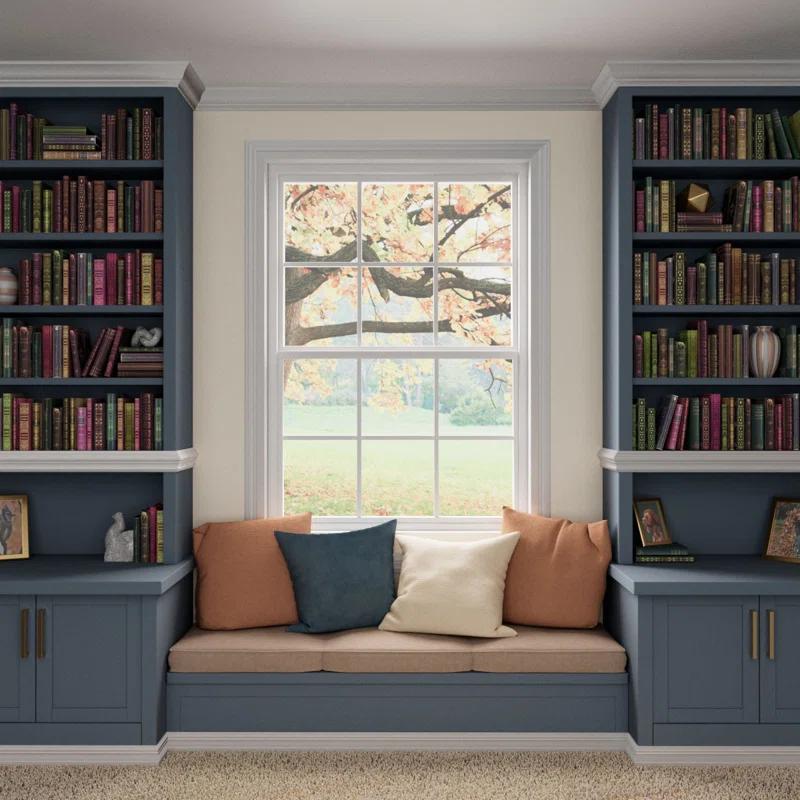 Ekena Millwork WM48 - Americraft Crown Moulding, 3 11/32"H x 2 5/8"P x 4 1/4"F x 96"L, Primed Finger-Joint Pine