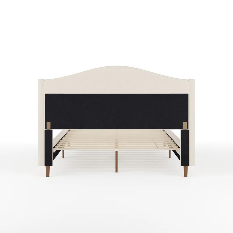 Martha Stewart Martha Stewart Amelia Upholstered Platform Bed With Curved Headboard