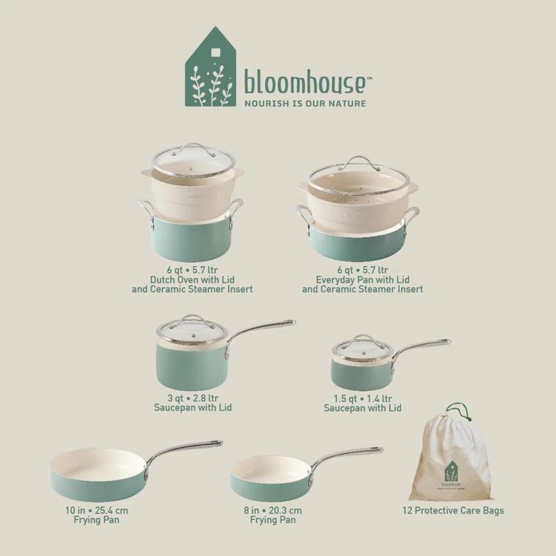 12 - Piece Non-Stick Aluminum Cookware Set