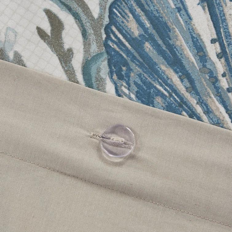 Madison Park Pebble Beach 6 Piece Cotton Sateen Coastal Duvet Cover Set