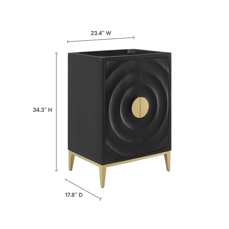 Modway Beau 24" Bathroom Vanity Cabinet (Sink Basin Not Included) In Black